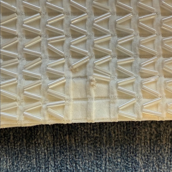 CACHE Textured Cream Halter Top - size S - Picture 5 of 5